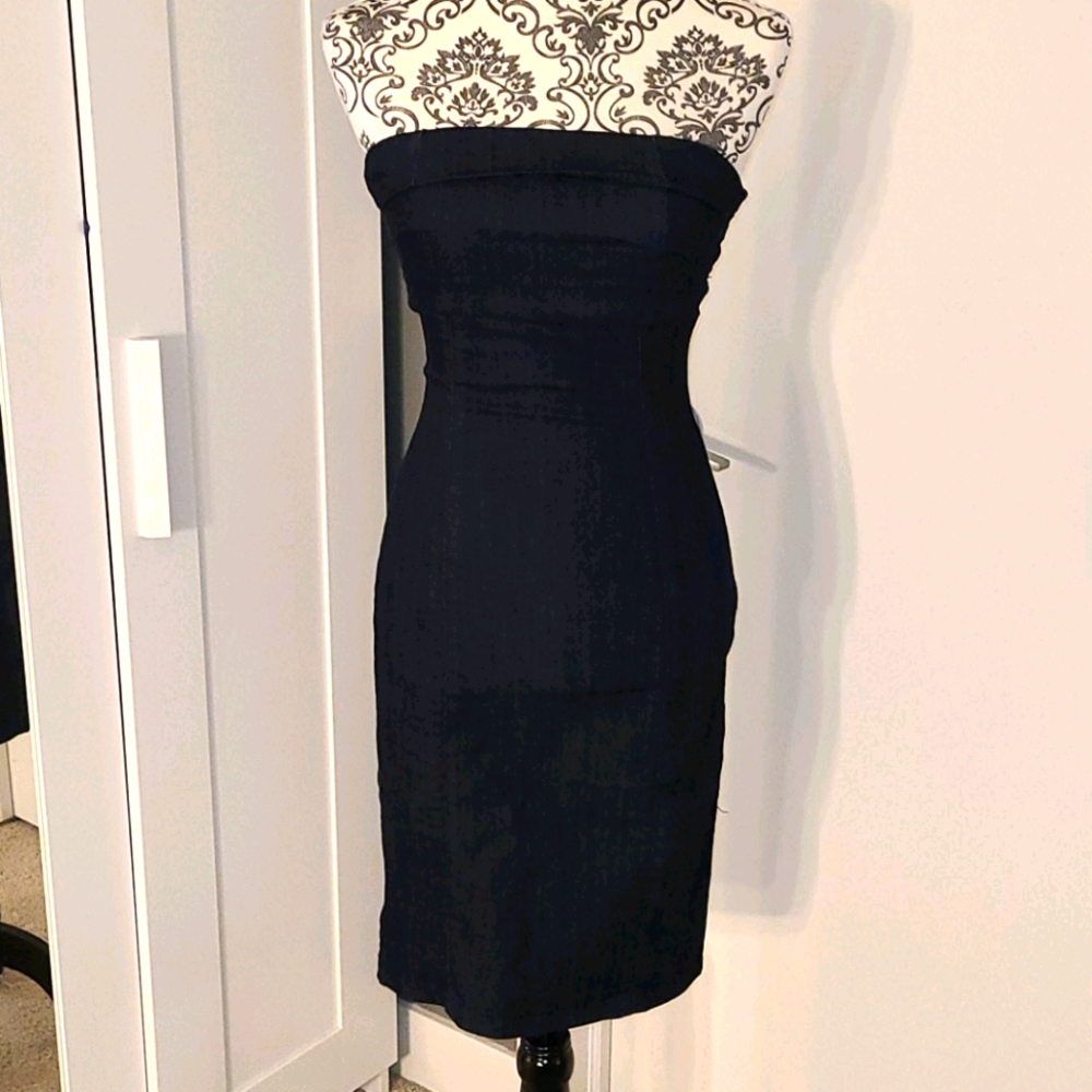 Le Chateau - Strapless Hourglass Jean Dress 👗